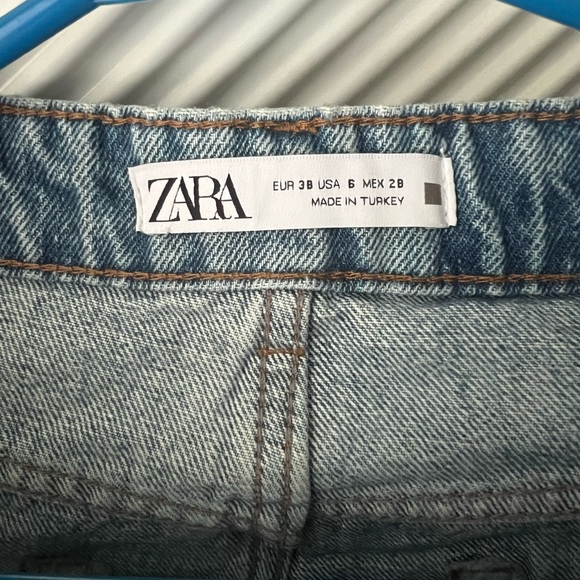 ZARA High Waisted Ripped Shorts